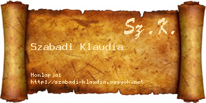 Szabadi Klaudia névjegykártya